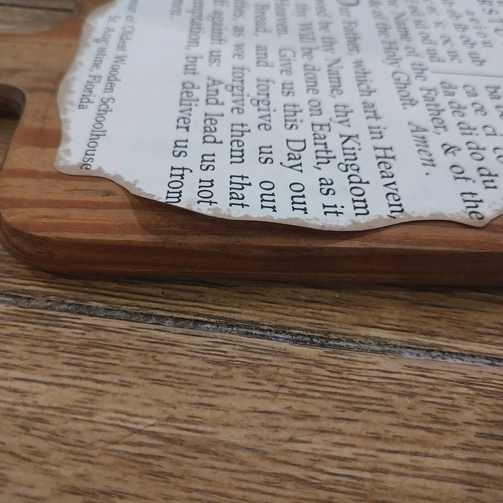 Kingdom Come‎ Prayer Wood Cutting Board Souvenir Schoolhouse St Augustine